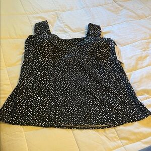 Elegant Black and White Women's Swim Tank Top